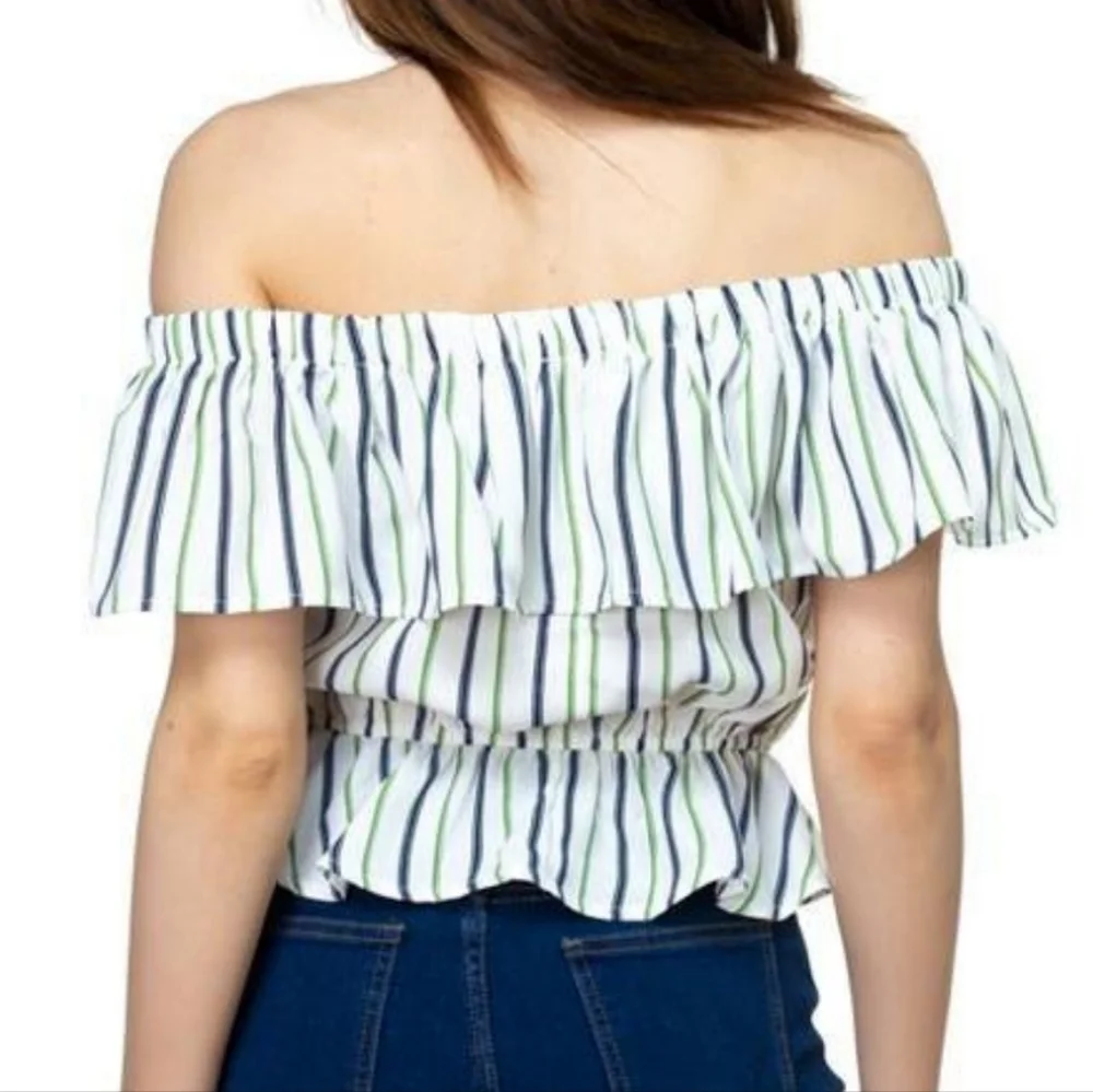 Stripe Ruffle Top - Picture 4 of 5